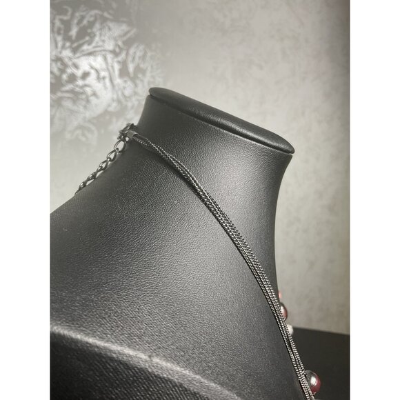 Coldwater Creek Purple Moonglow Multi-Bead Layered Necklace - Picture 4 of 6